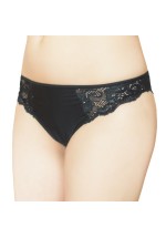 Floral Lace Briefs Knickers Black 3213